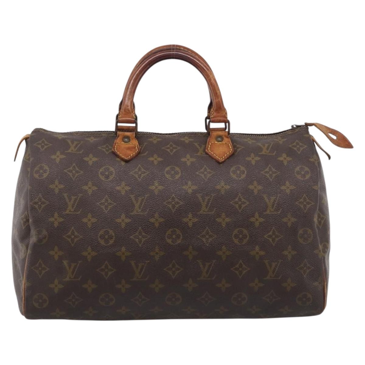 LOUIS VUITTON Monogram Speedy 35 Hand Bag M41524 LV Auth 213422