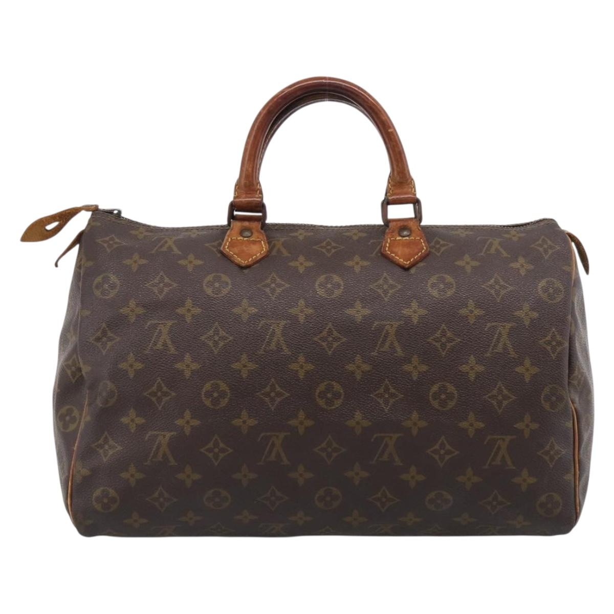 LOUIS VUITTON Monogram Speedy 35 Hand Bag M41524 LV Auth 213422