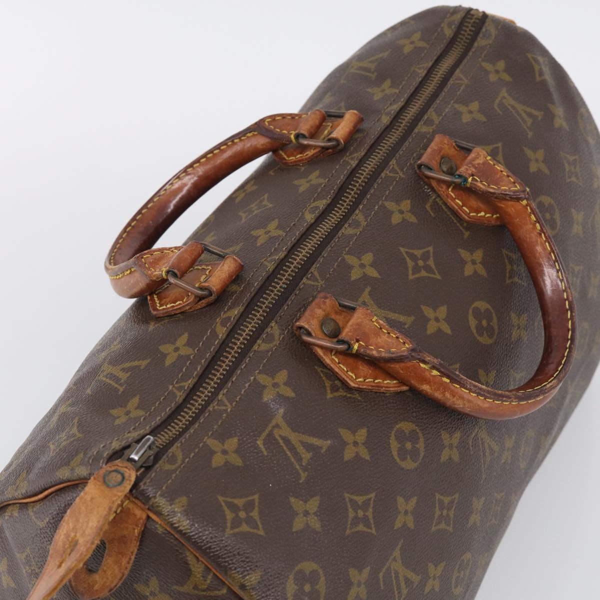 LOUIS VUITTON Monogram Speedy 35 Hand Bag M41524 LV Auth 213422