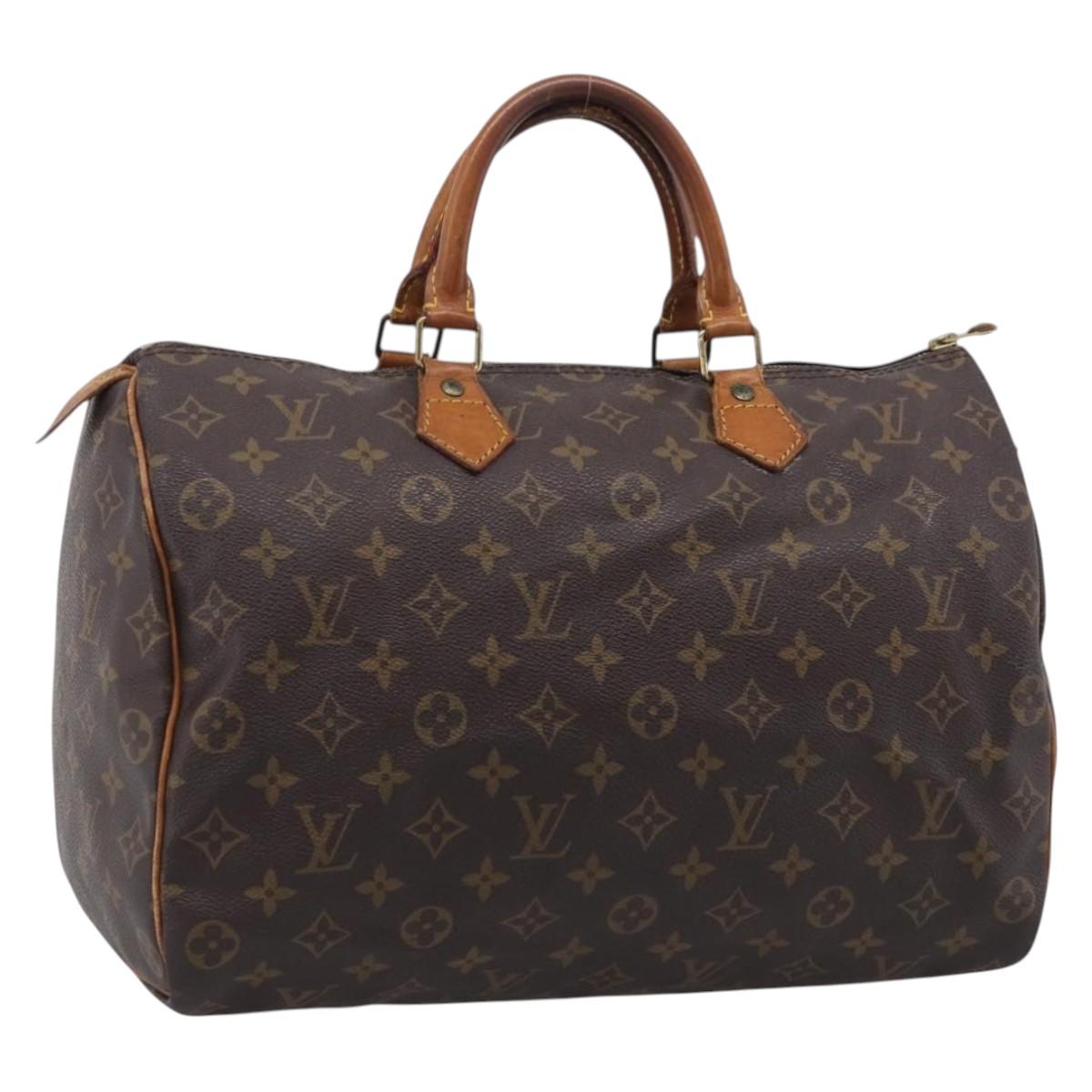 LOUIS VUITTON Monogram Speedy 35 Hand Bag M41524 LV Auth 213423