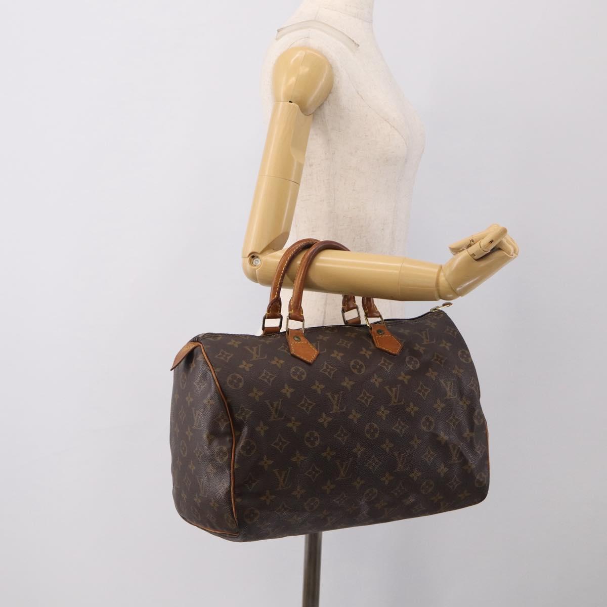 LOUIS VUITTON Monogram Speedy 35 Hand Bag M41524 LV Auth 213423
