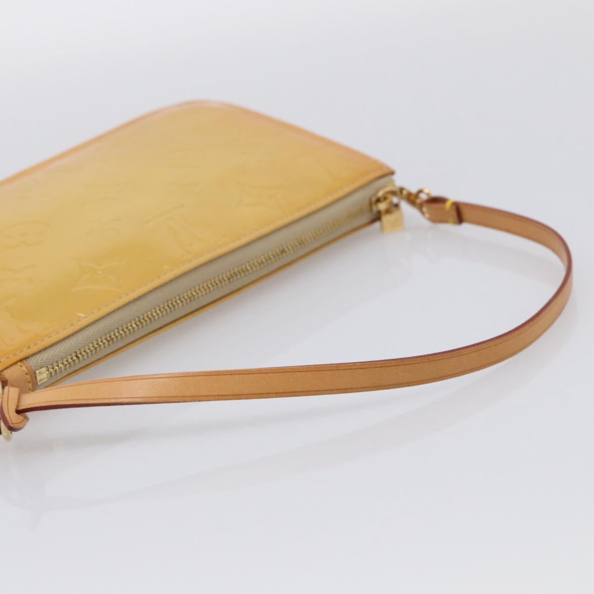 LOUIS VUITTON Monogram Vernis Lexington Pouch Beige M91010 LV Auth 213424A