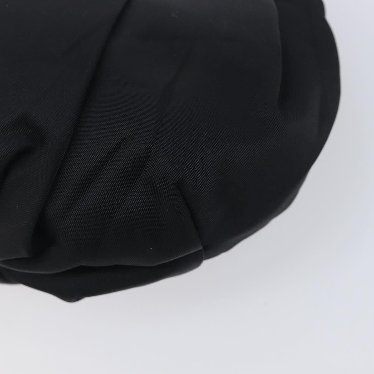 PRADA Pouch Nylon Black Gold Auth 213426A