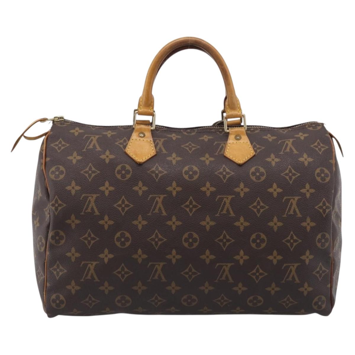 LOUIS VUITTON Monogram Speedy 35 Hand Bag M41524 LV Auth 213430A