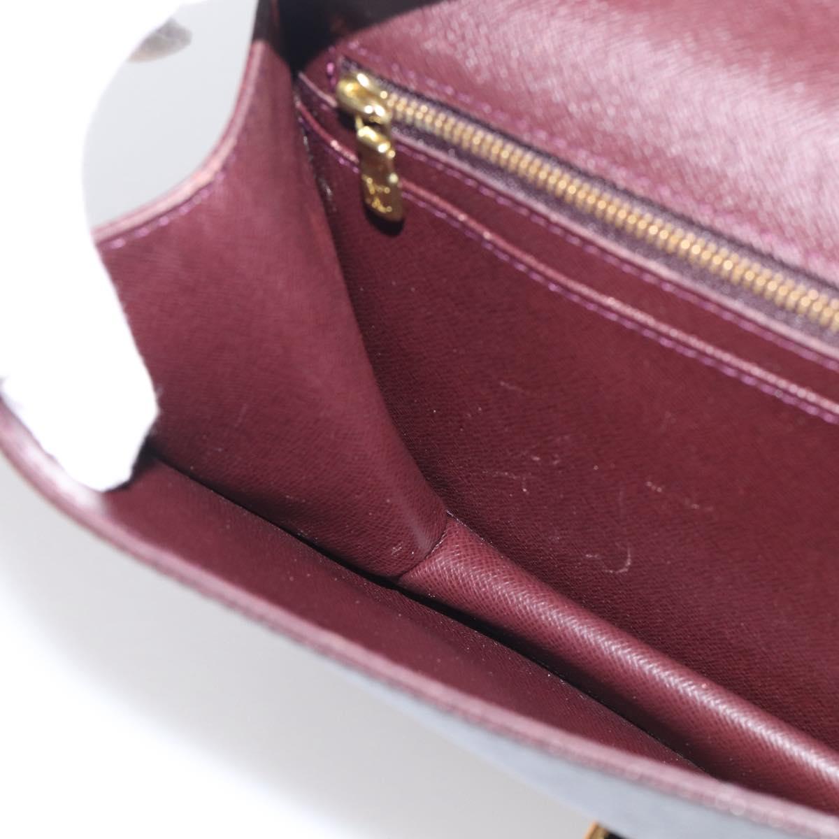 LOUIS VUITTON Taiga Leather Selenga Clutch Bag Acajou M30786 LV Auth 213434A