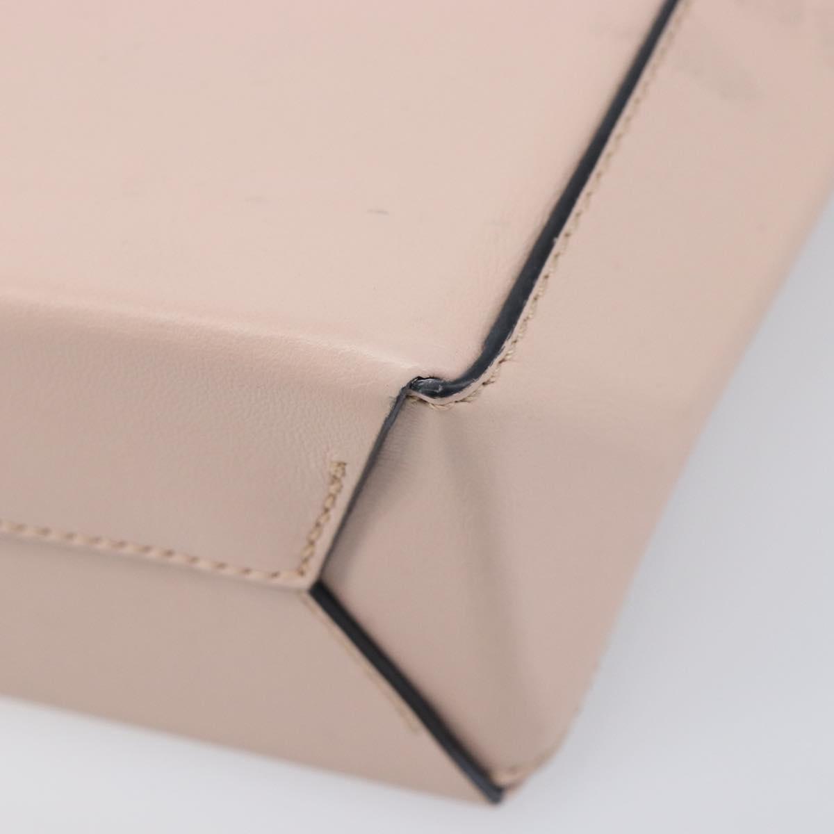 FENDI Hand Bag Leather 2way Pink Gold Auth 213439