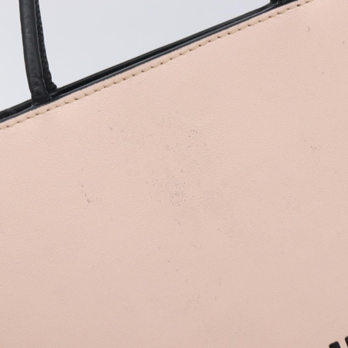 FENDI Hand Bag Leather 2way Pink Gold Auth 213439