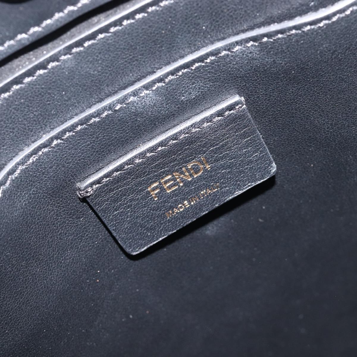 FENDI Hand Bag Leather 2way Pink Gold Auth 213439