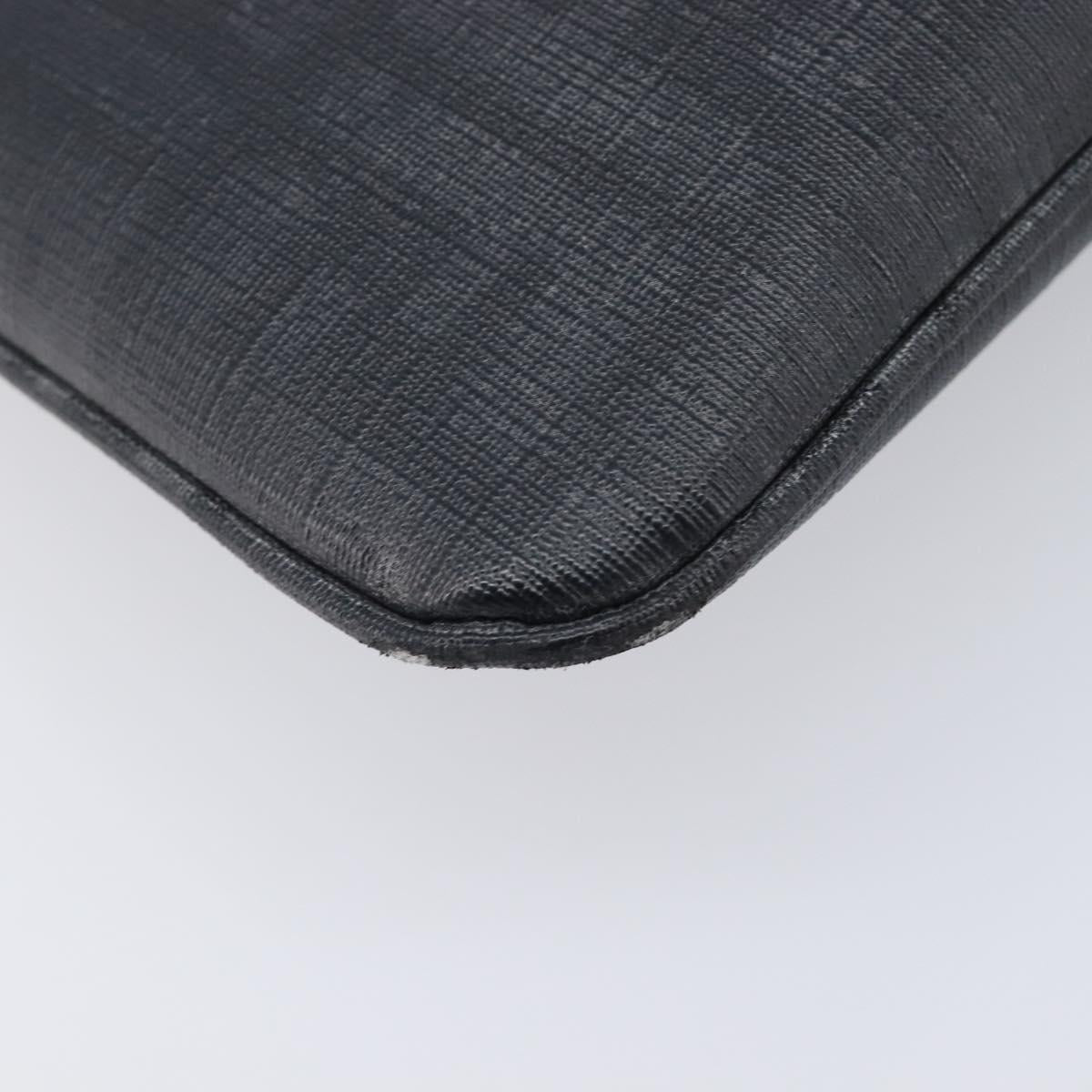 FENDI Zucca Canvas Shoulder Bag PVC Silver Black 7VA247 Auth 213441