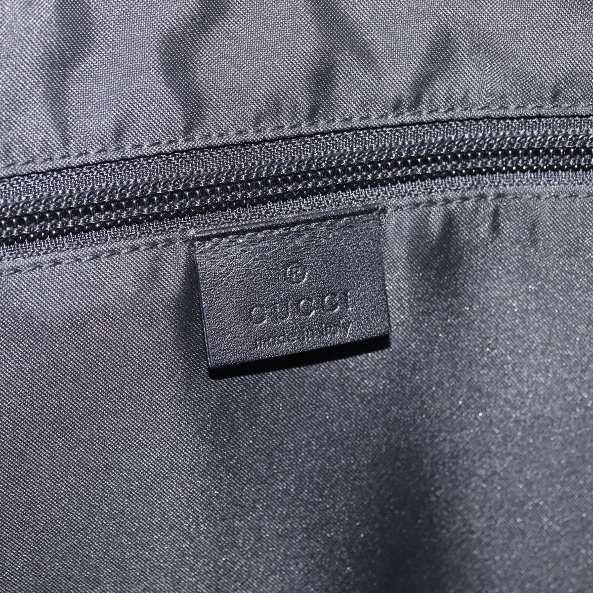GUCCI GG Canvas Shoulder Bag Black Silver 019 0493 1669 Auth 213443