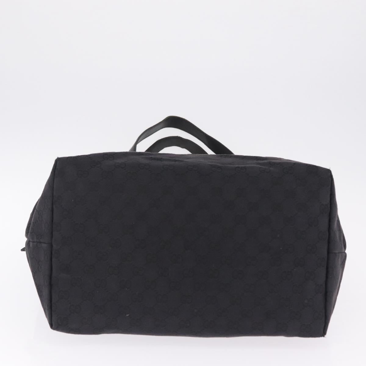 GUCCI GG Canvas Shoulder Bag Black Silver 019 0493 1669 Auth 213443