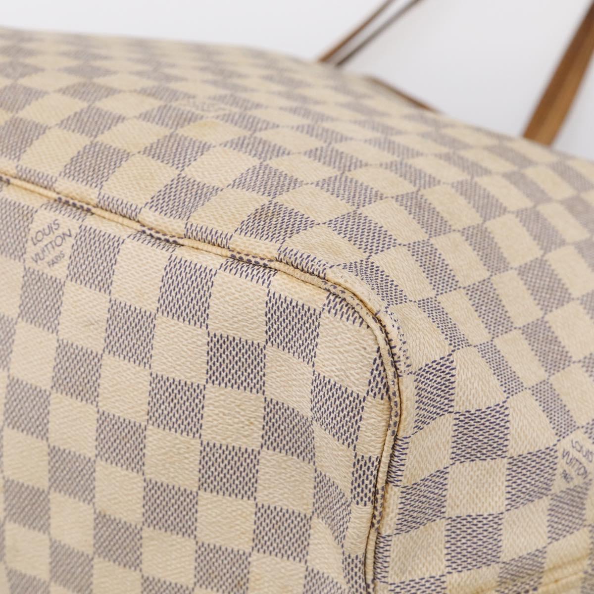 LOUIS VUITTON Damier Azur Neverfull GM Tote Bag N41360 LV Auth 213479