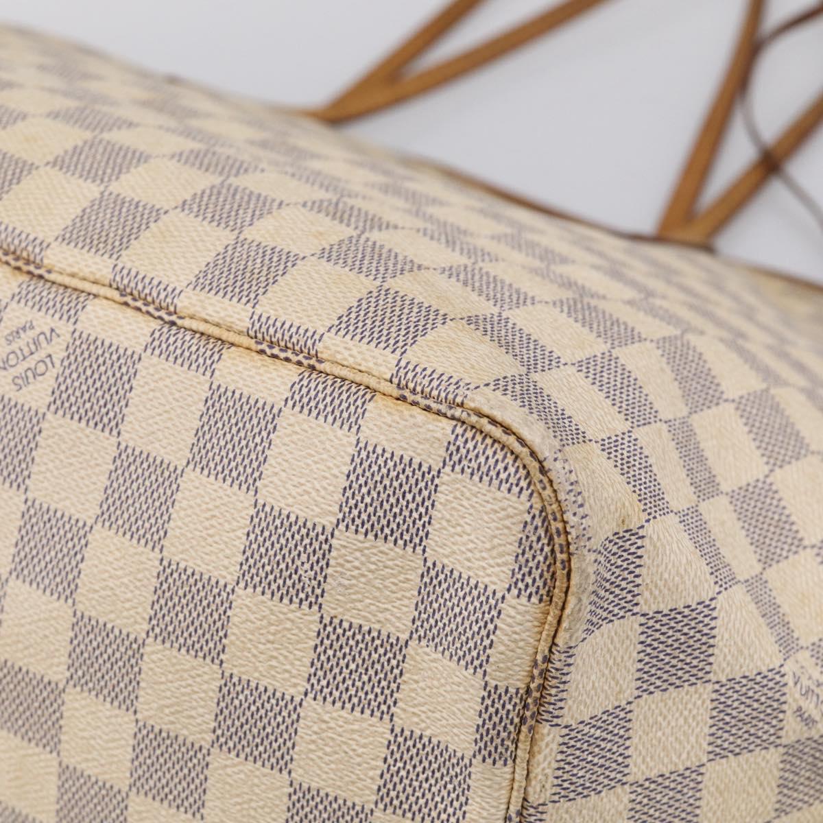 LOUIS VUITTON Damier Azur Neverfull GM Tote Bag N41360 LV Auth 213479