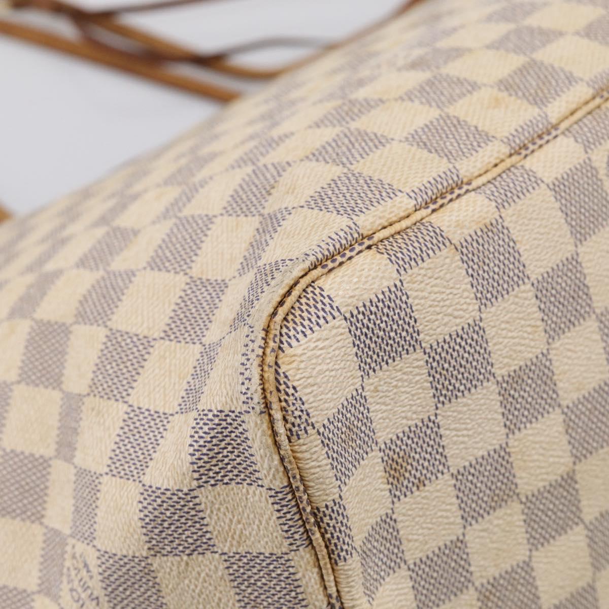 LOUIS VUITTON Damier Azur Neverfull GM Tote Bag N41360 LV Auth 213479