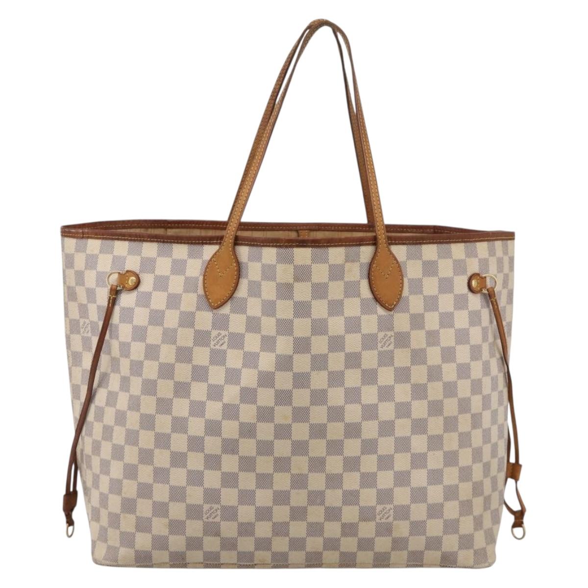 LOUIS VUITTON Damier Azur Neverfull GM Tote Bag N41360 LV Auth 213479