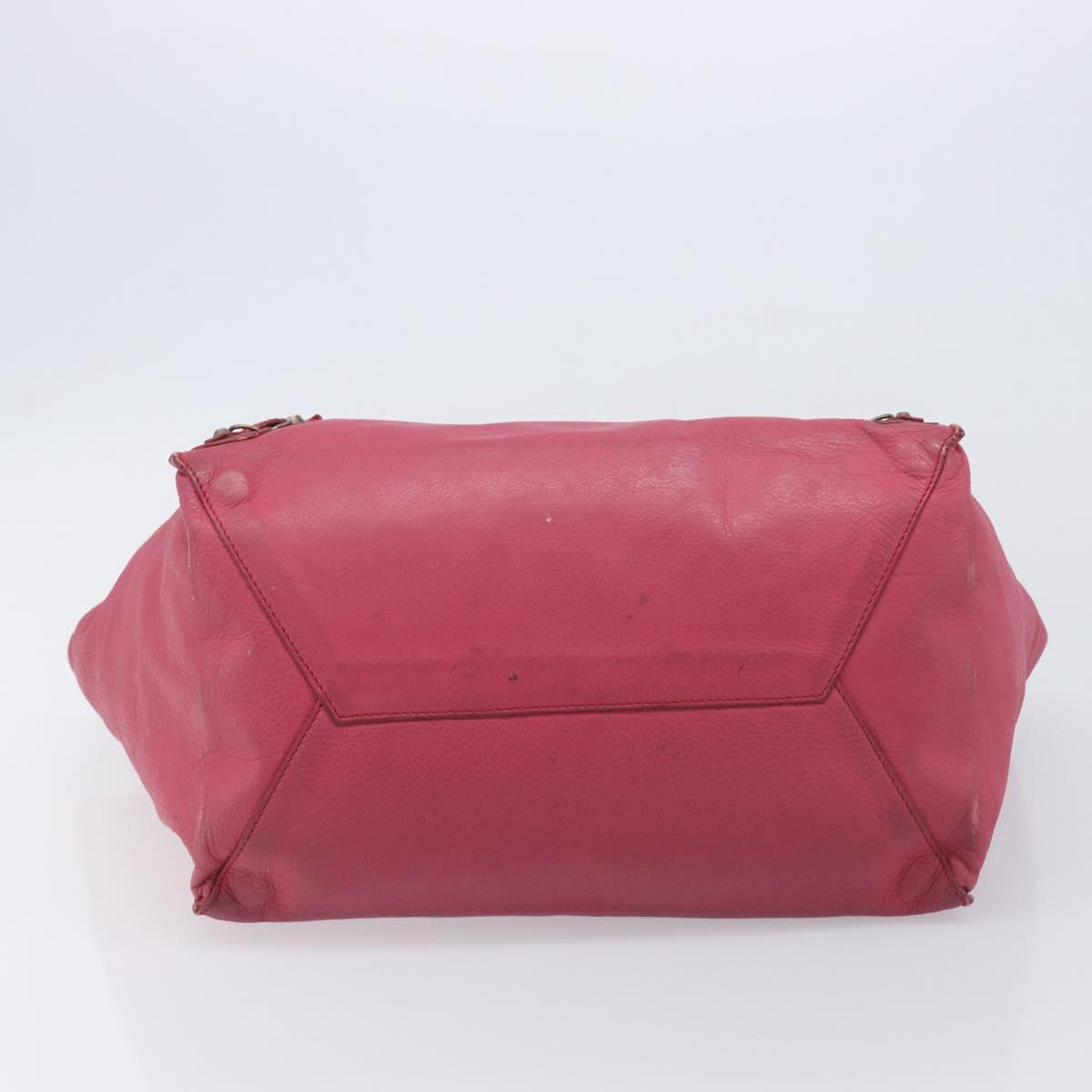 Balenciaga Paper Flap A5 Hand Bag Leather Pink 266396 Auth 213483