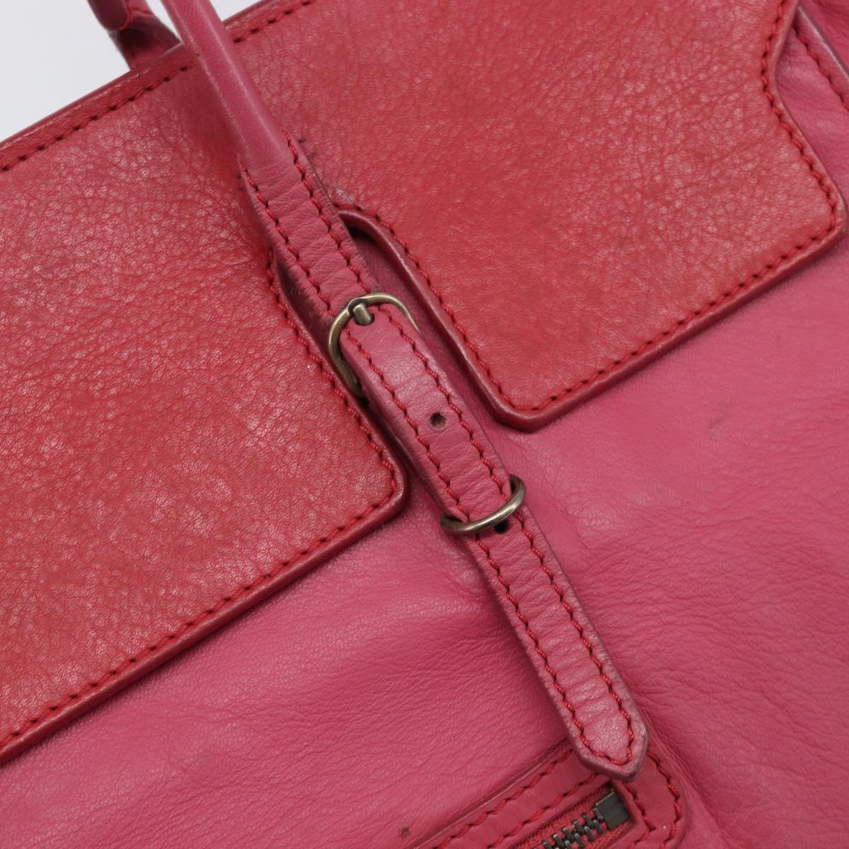 Balenciaga Paper Flap A5 Hand Bag Leather Pink 266396 Auth 213483