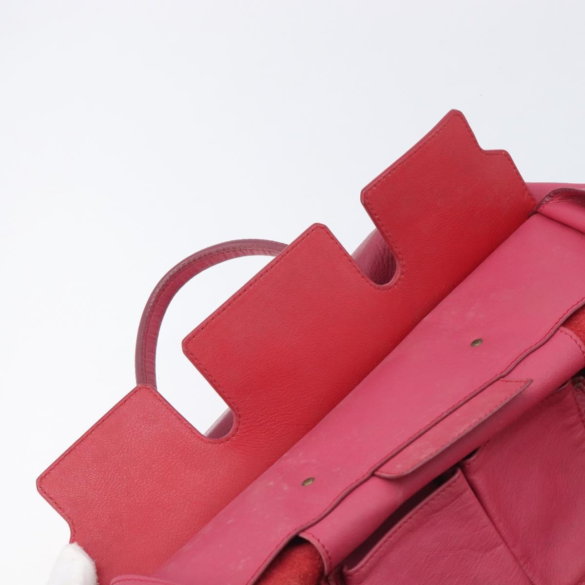 Balenciaga Paper Flap A5 Hand Bag Leather Pink 266396 Auth 213483