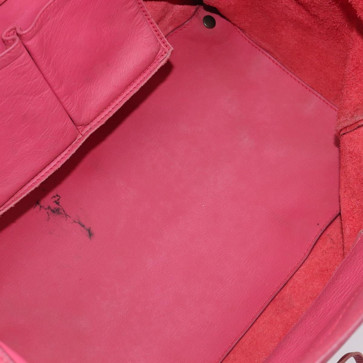Balenciaga Paper Flap A5 Hand Bag Leather Pink 266396 Auth 213483