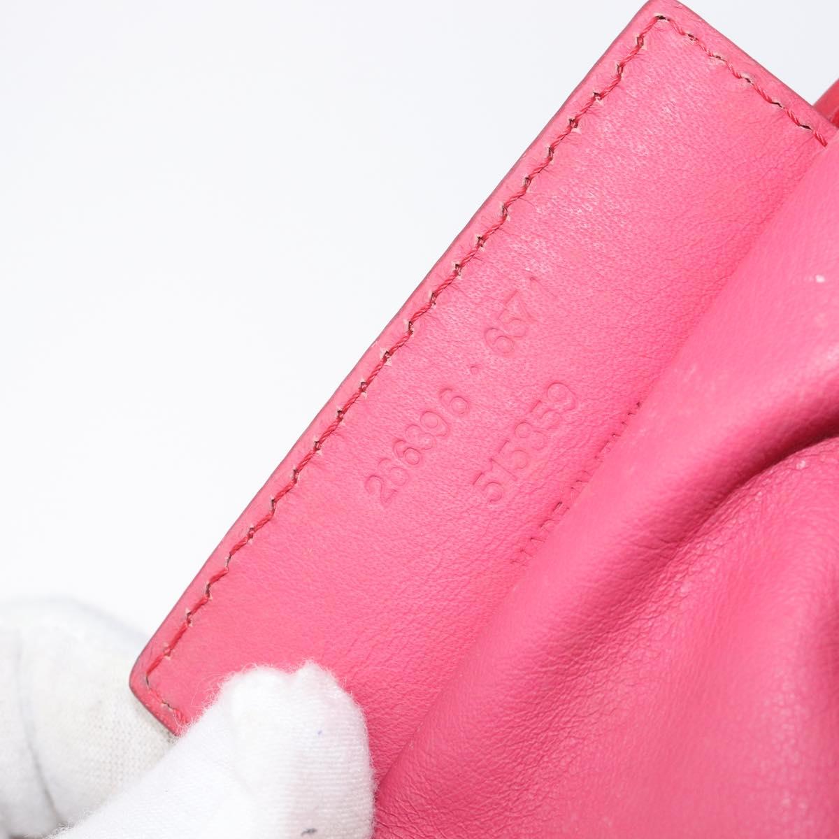 Balenciaga Paper Flap A5 Hand Bag Leather Pink 266396 Auth 213483