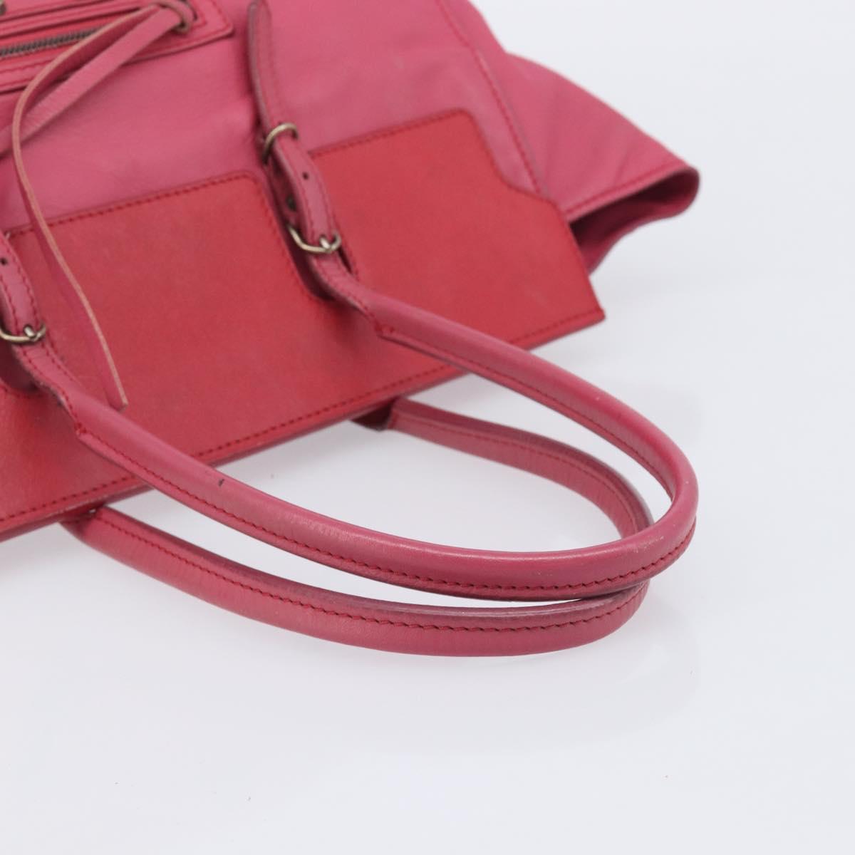 Balenciaga Paper Flap A5 Hand Bag Leather Pink 266396 Auth 213483