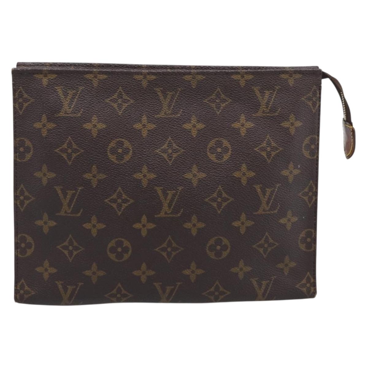 LOUIS VUITTON Monogram Poche Toilette 26 Pouch M47542 LV Auth 213582