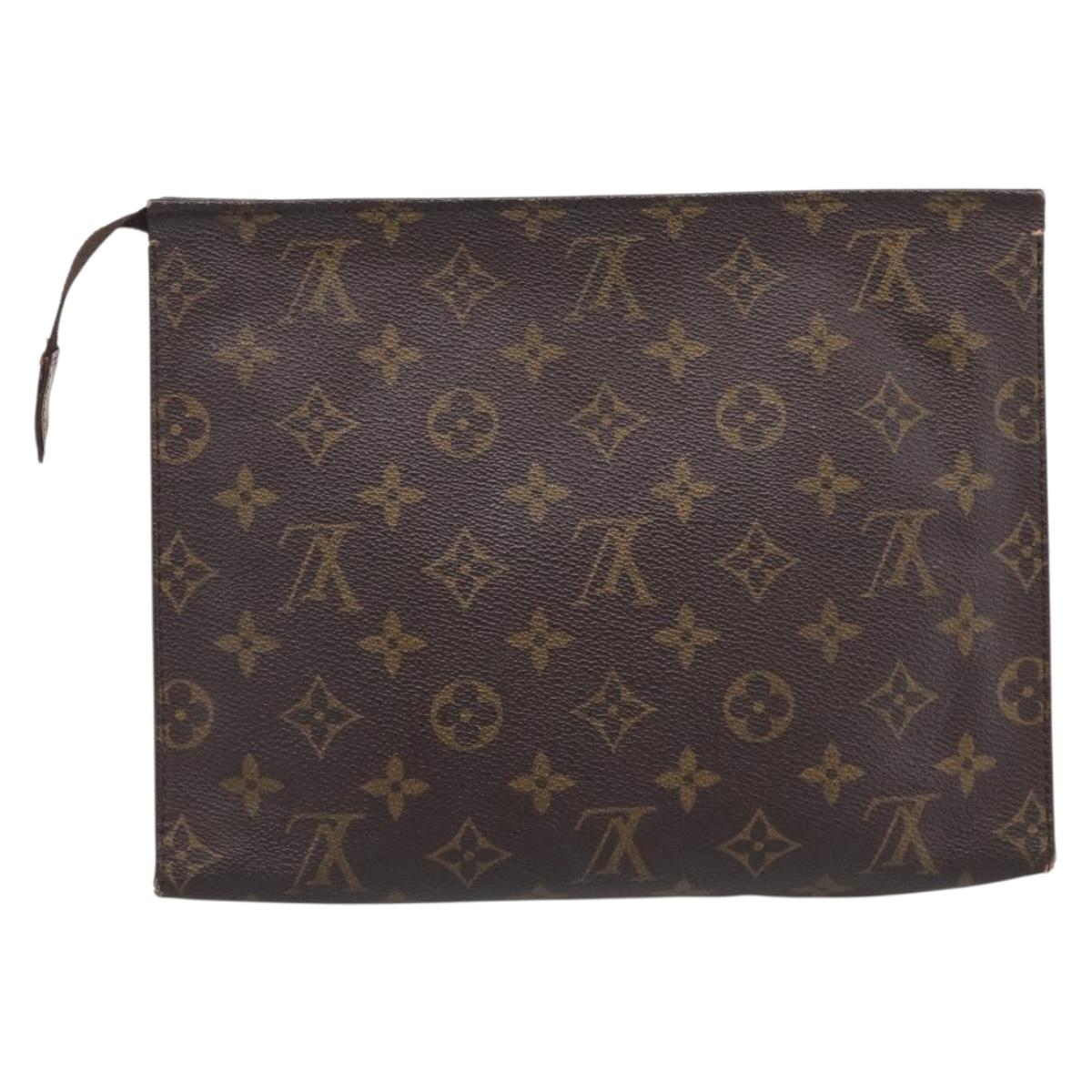 LOUIS VUITTON Monogram Poche Toilette 26 Pouch M47542 LV Auth 213582