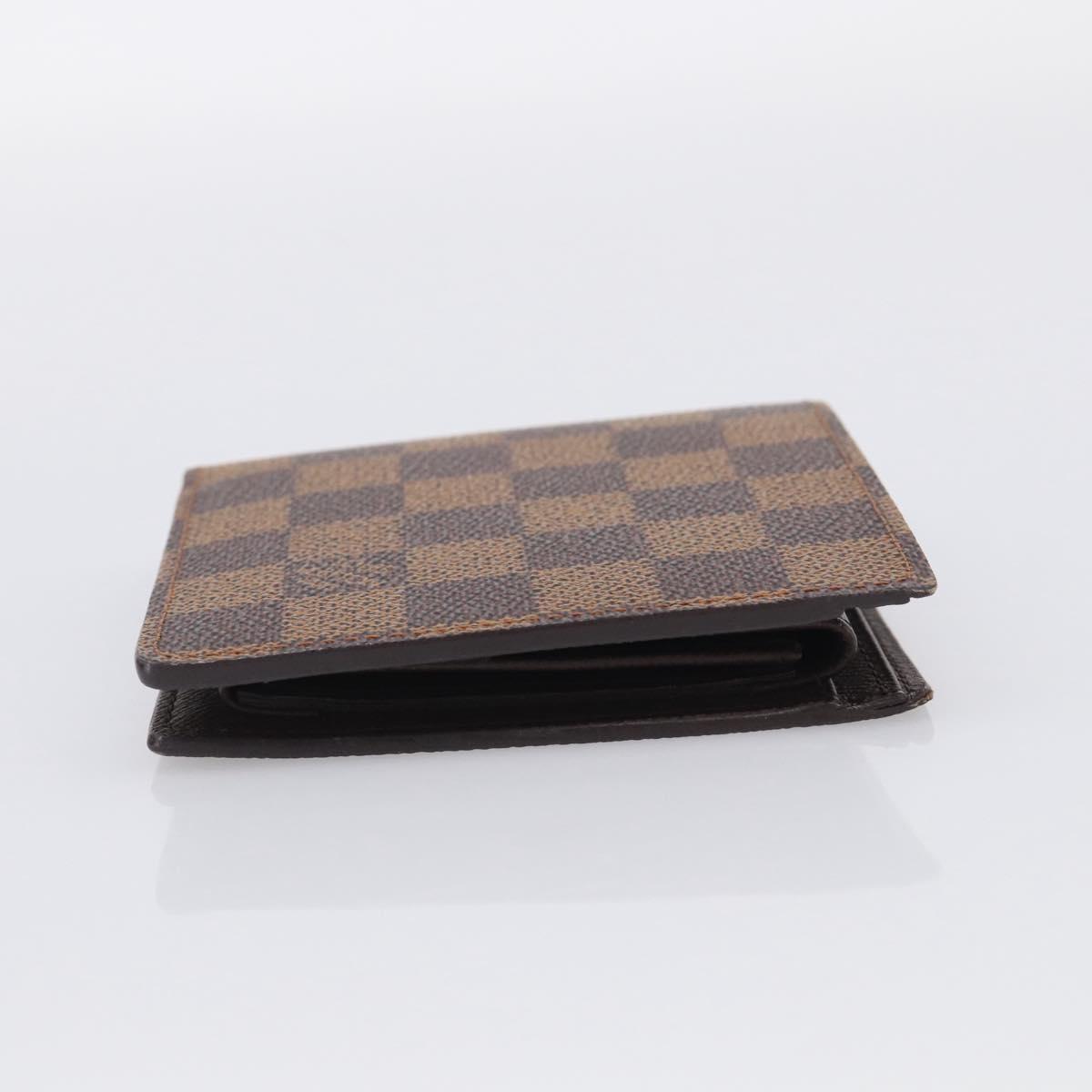 LOUIS VUITTON Damier Ebene Portefeuille Marco Wallet N61675 LV Auth 213616V