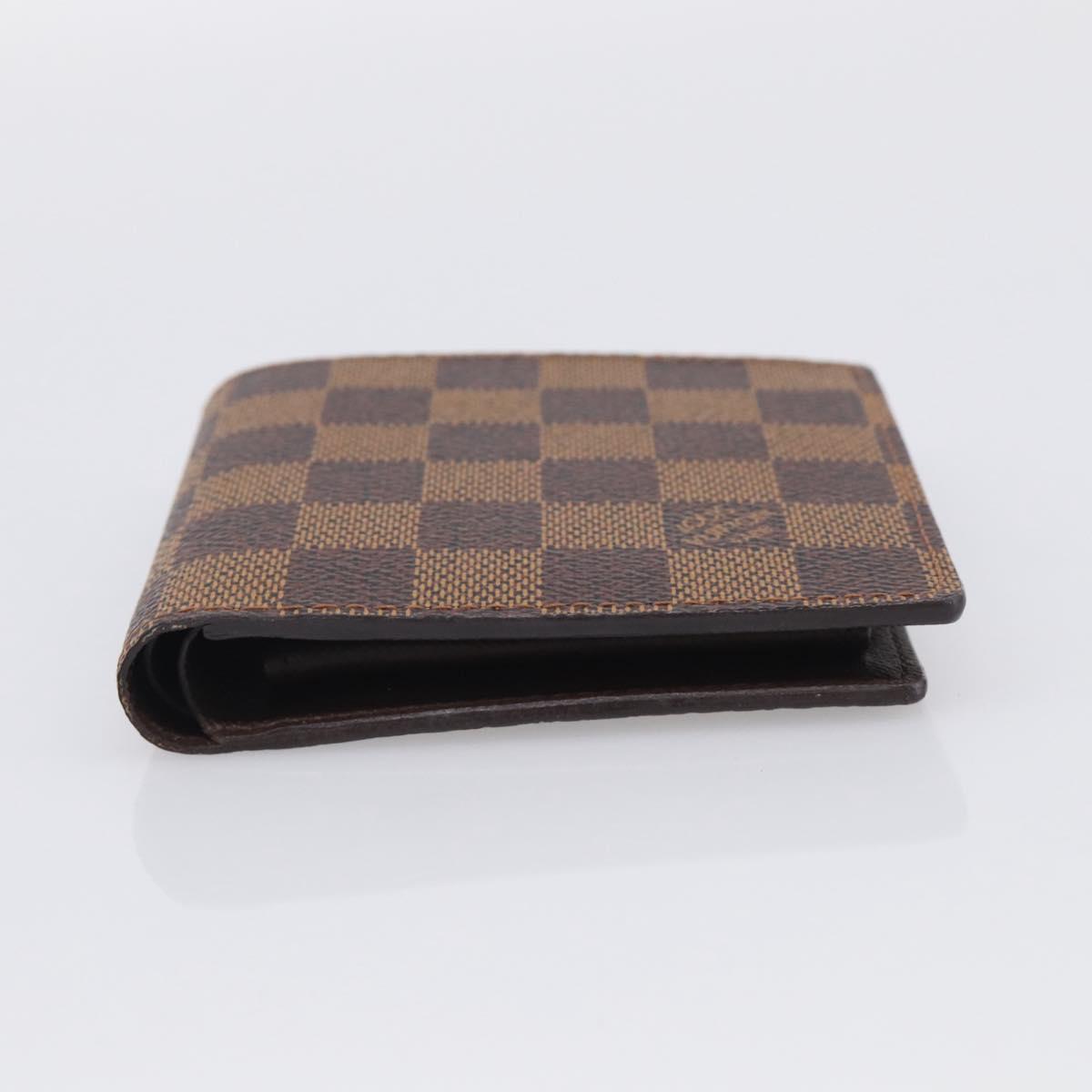LOUIS VUITTON Damier Ebene Portefeuille Marco Wallet N61675 LV Auth 213616V