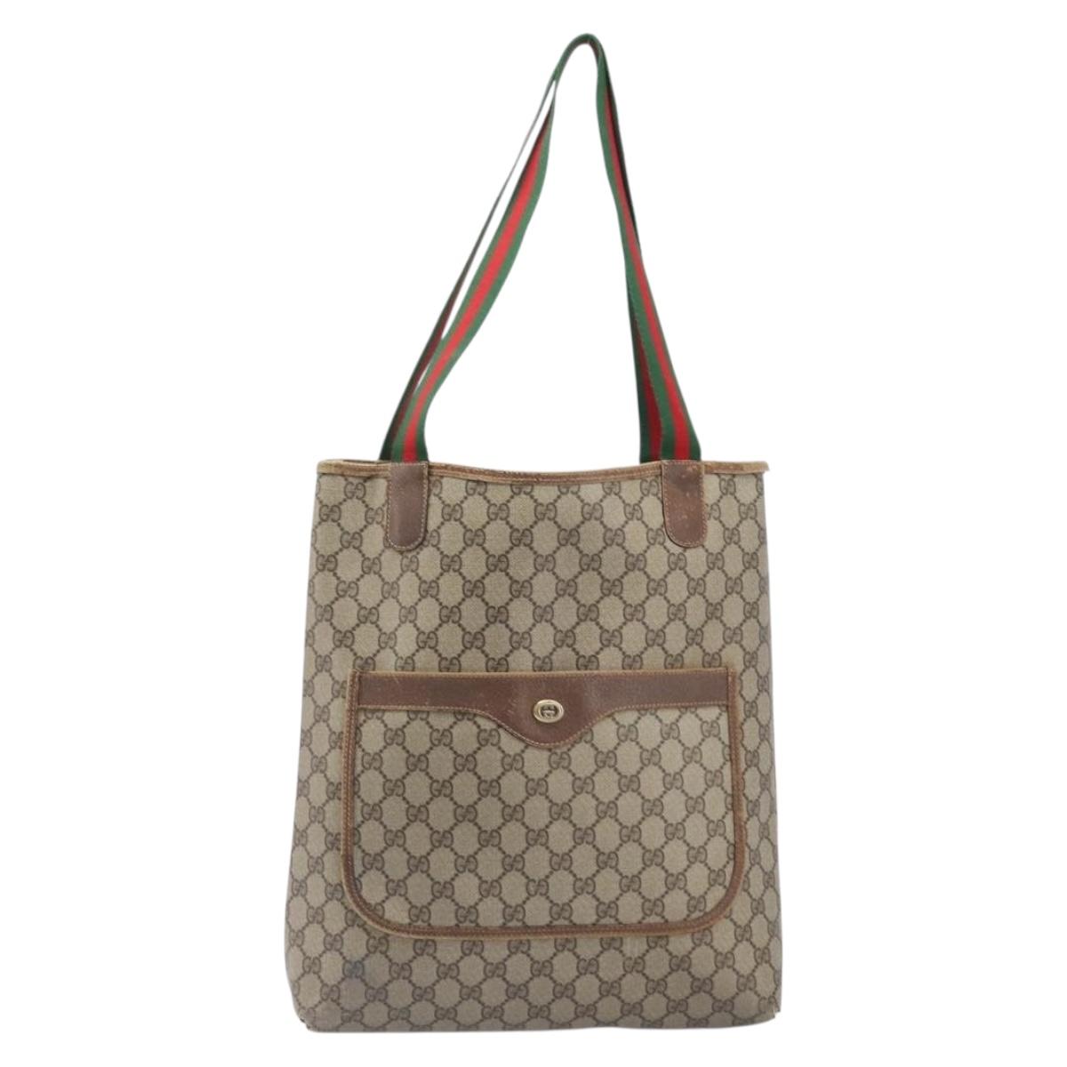 LOUIS VUITTON GG Supreme Web Sherry Line Tote Bag PVC 89 02 003 LV Auth 213738