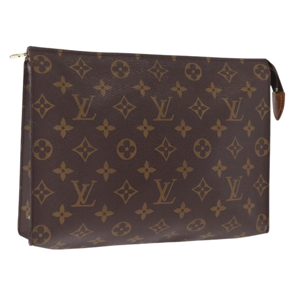 LOUIS VUITTON Monogram Poche Toilette 26 Pouch M47542 LV Auth 213787
