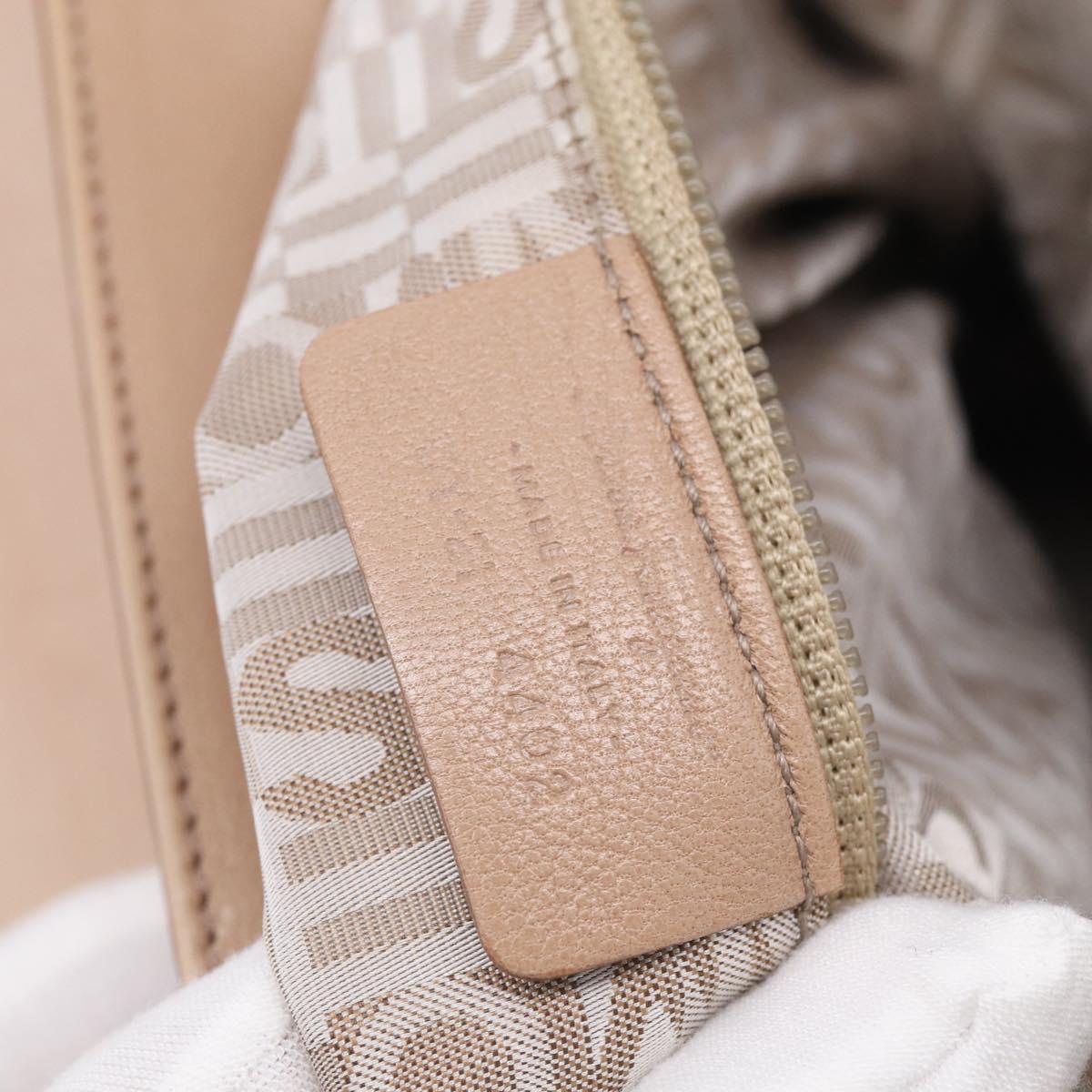 Salvatore Ferragamo Gancini Hand Bag Leather Pink Silver Auth 213844
