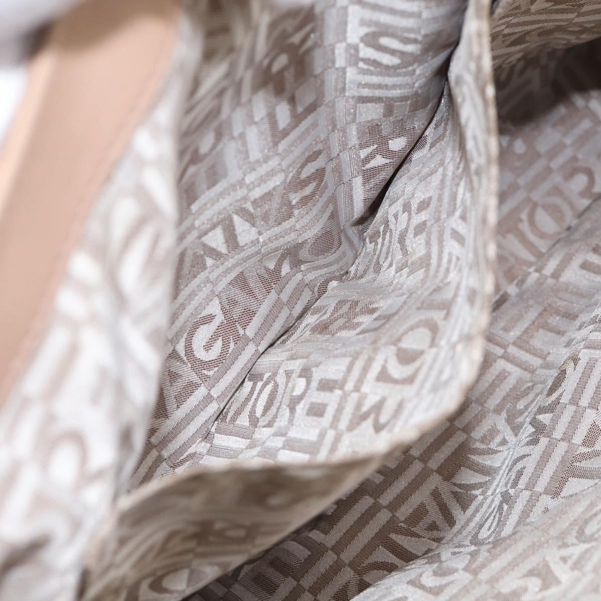 Salvatore Ferragamo Gancini Hand Bag Leather Pink Silver Auth 213844