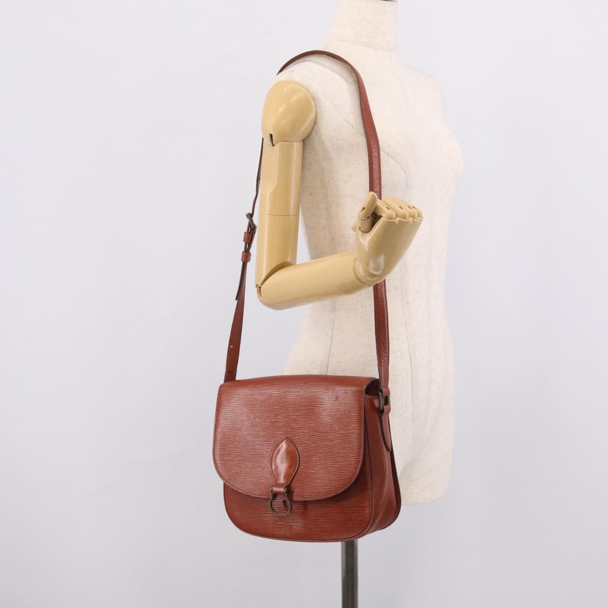 LOUIS VUITTON Epi Saint Cloud GM Shoulder Bag Brown M52193 LV Auth 213853