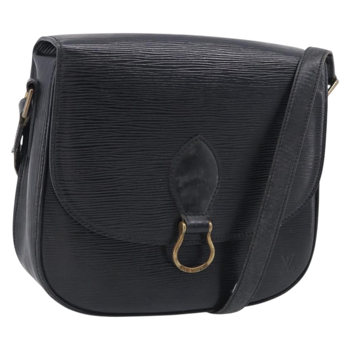 LOUIS VUITTON Epi Saint Cloud GM Shoulder Bag Black Noir M52192 LV Auth 213855