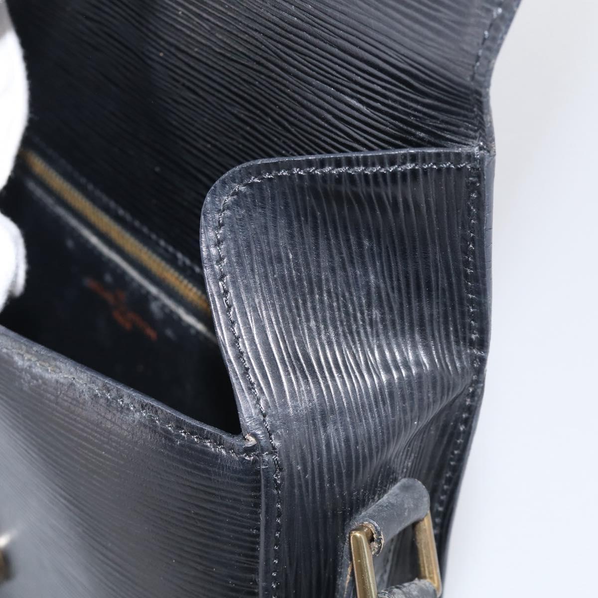 LOUIS VUITTON Epi Saint Cloud GM Shoulder Bag Black Noir M52192 LV Auth 213855