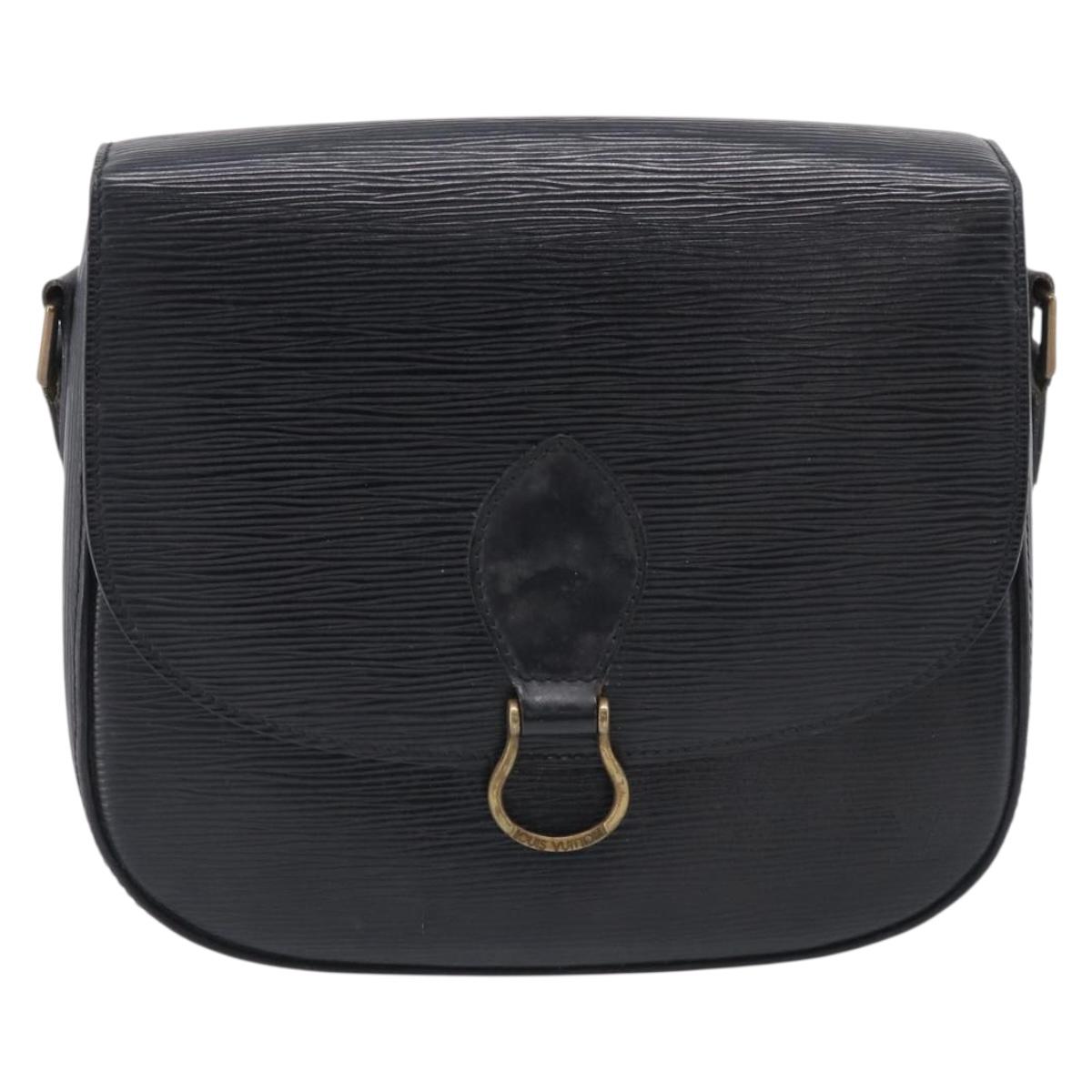 LOUIS VUITTON Epi Saint Cloud GM Shoulder Bag Black Noir M52192 LV Auth 213855