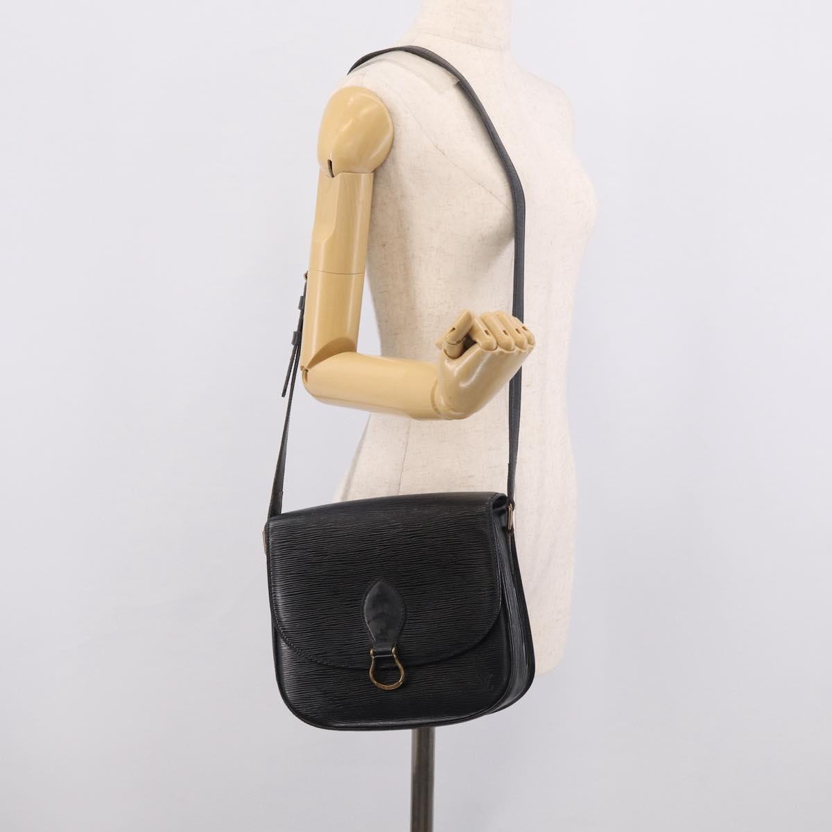 LOUIS VUITTON Epi Saint Cloud GM Shoulder Bag Black Noir M52192 LV Auth 213855
