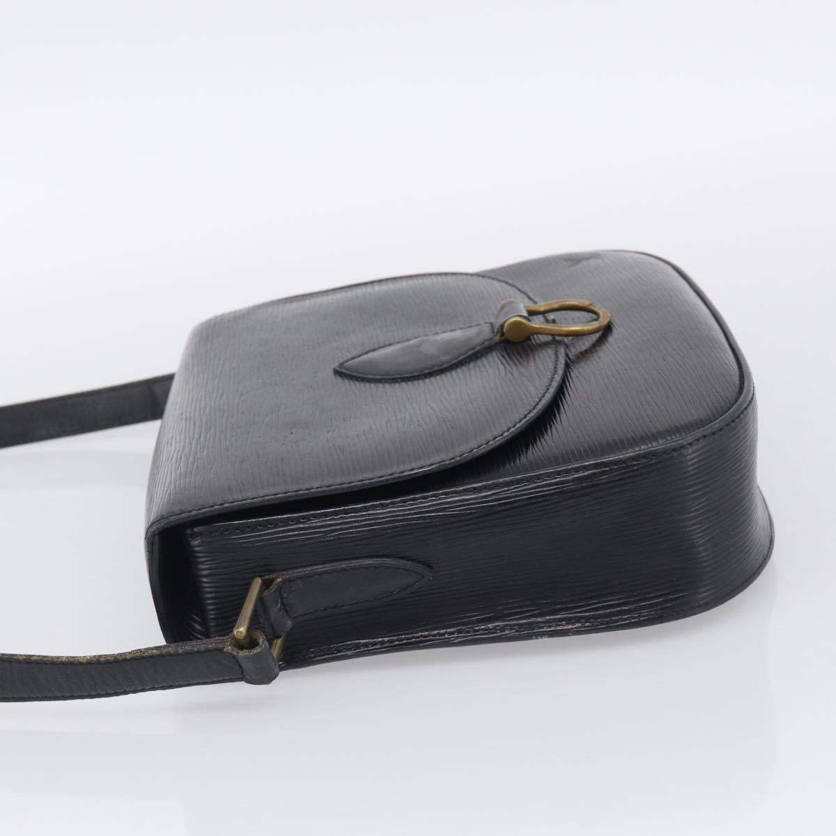 LOUIS VUITTON Epi Saint Cloud GM Shoulder Bag Black Noir M52192 LV Auth 213855