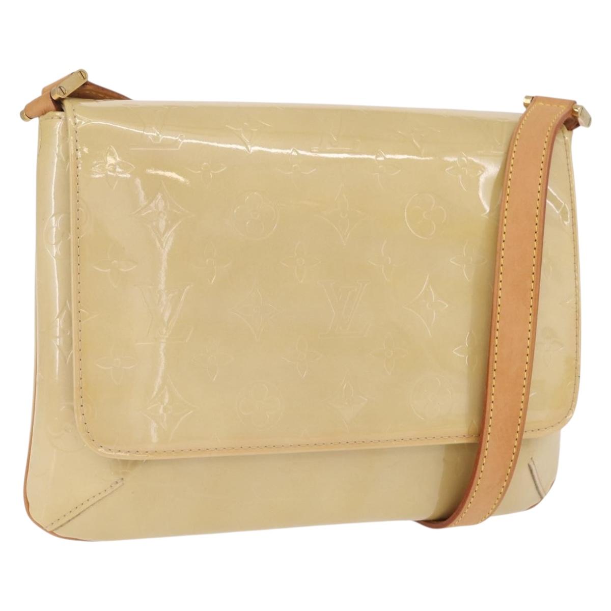 LOUIS VUITTON Monogram Vernis Thompson Street Bag Beige M91301 LV Auth 213857A