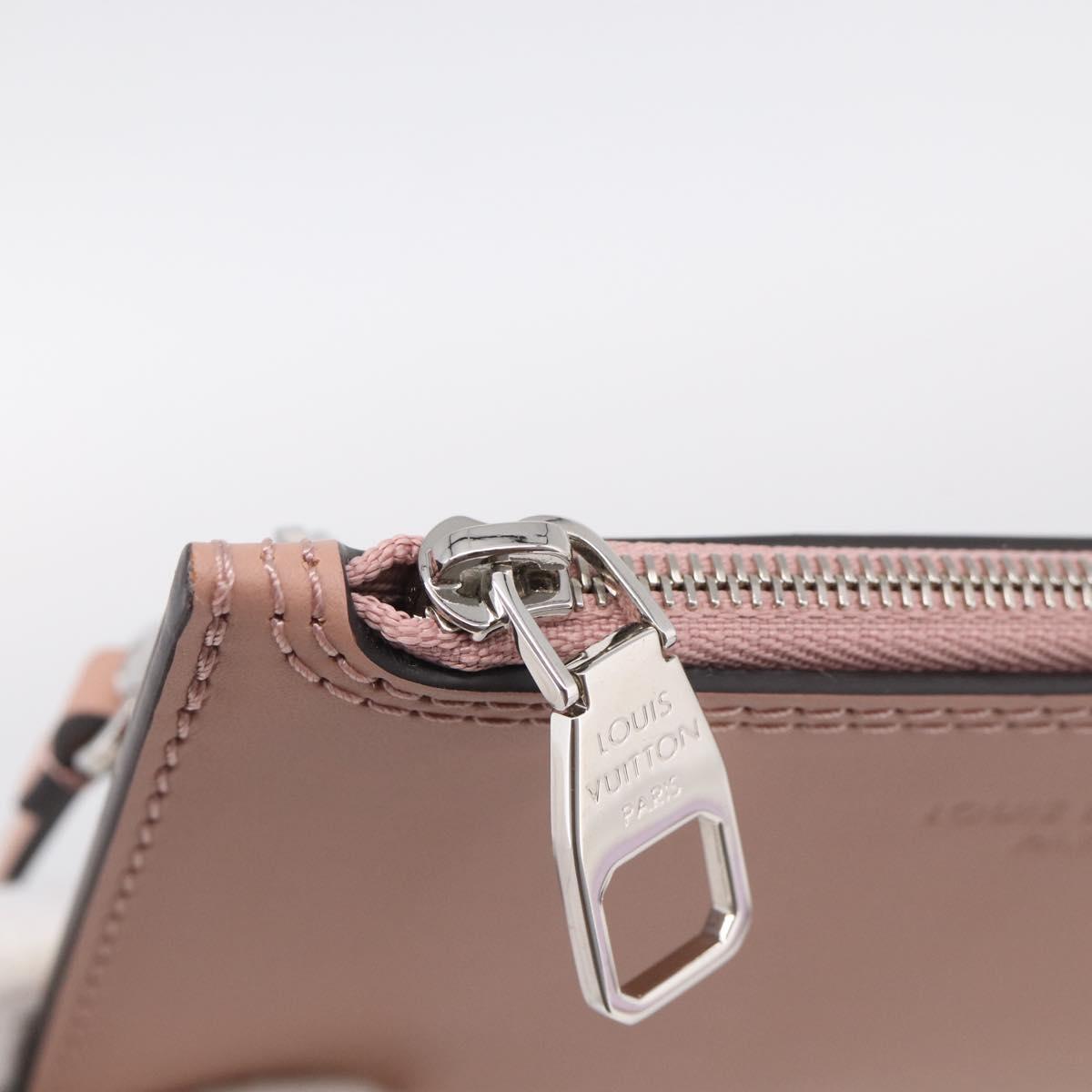 LOUIS VUITTON Mahina Hina MM Pouch Leather Pink LV Auth 213861V