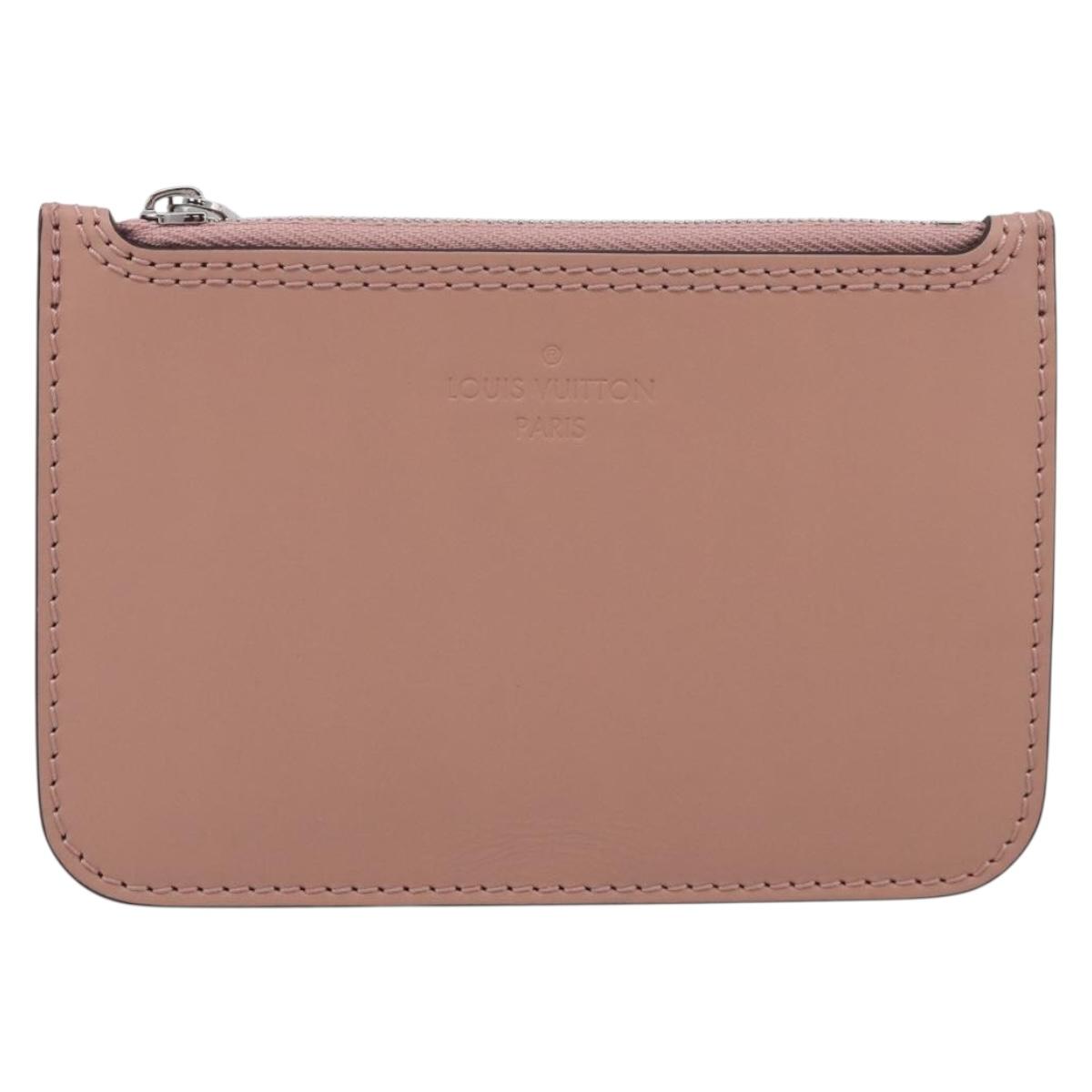 LOUIS VUITTON Mahina Hina MM Pouch Leather Pink LV Auth 213861V