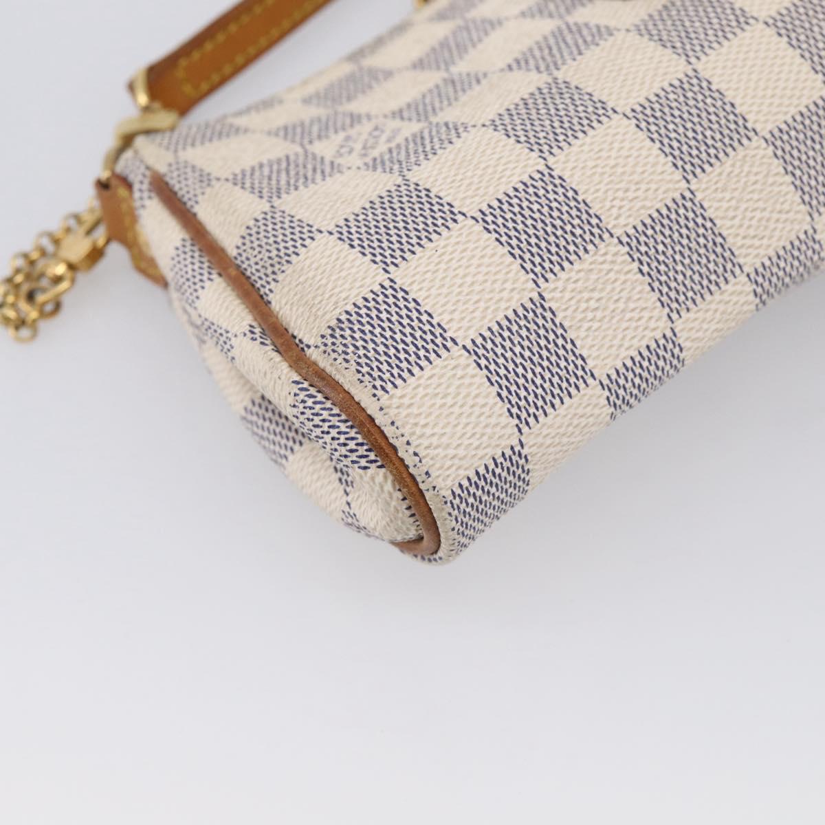 LOUIS VUITTON Damier Azur Eva Shoulder Bag 2way N55214 LV Auth 213865A