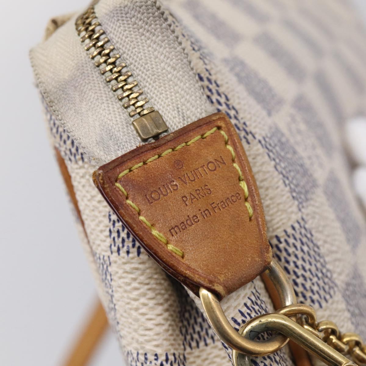 LOUIS VUITTON Damier Azur Eva Shoulder Bag 2way N55214 LV Auth 213865A