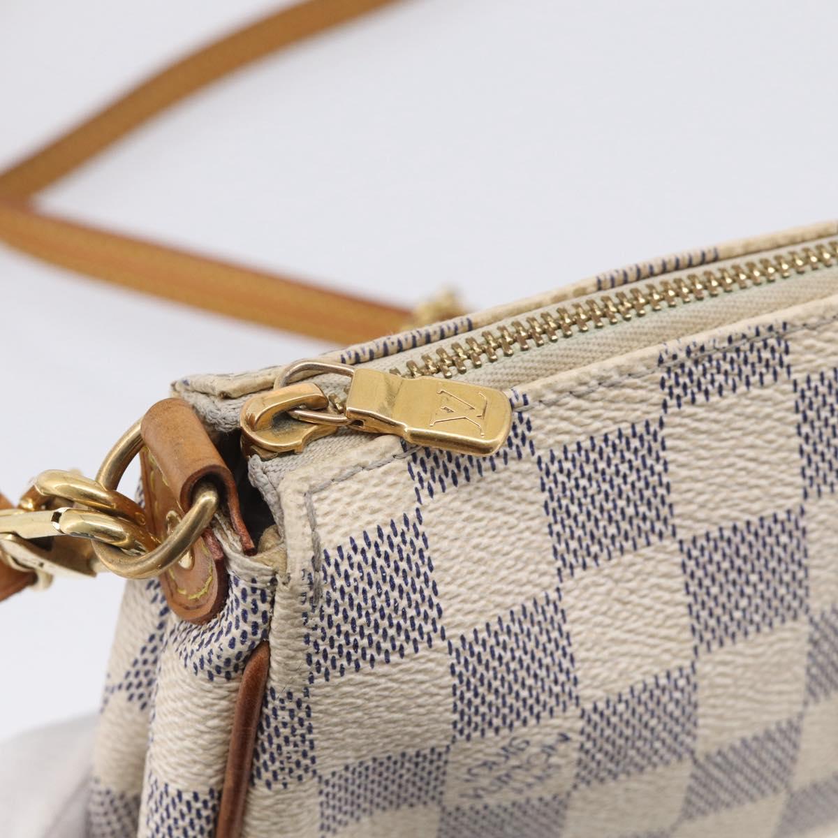 LOUIS VUITTON Damier Azur Eva Shoulder Bag 2way N55214 LV Auth 213865A