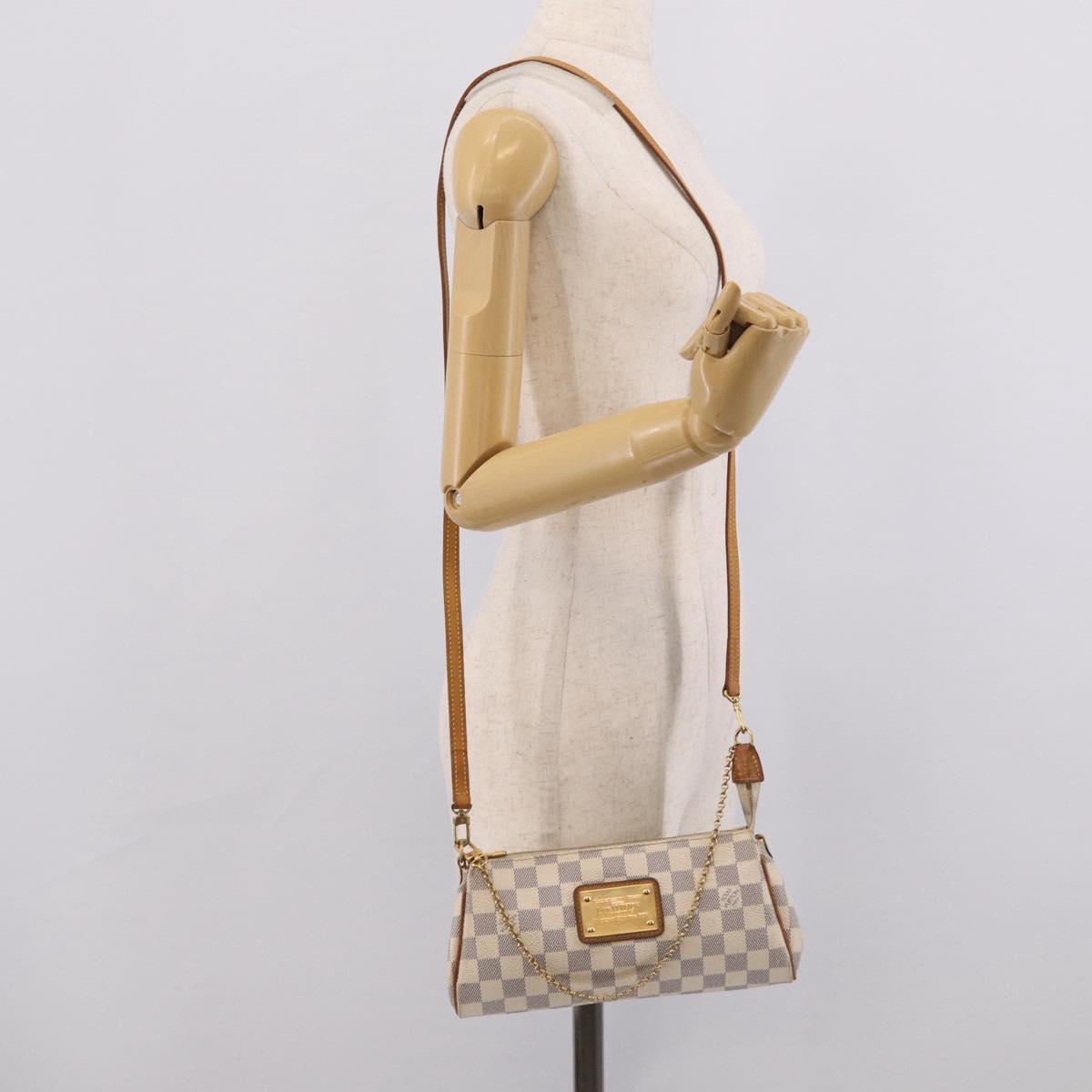 LOUIS VUITTON Damier Azur Eva Shoulder Bag 2way N55214 LV Auth 213865A