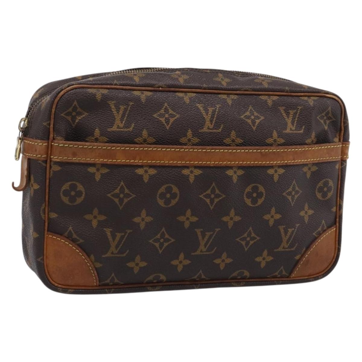 LOUIS VUITTON Monogram Compiegne 28 Clutch Bag M51845 LV Auth 213870