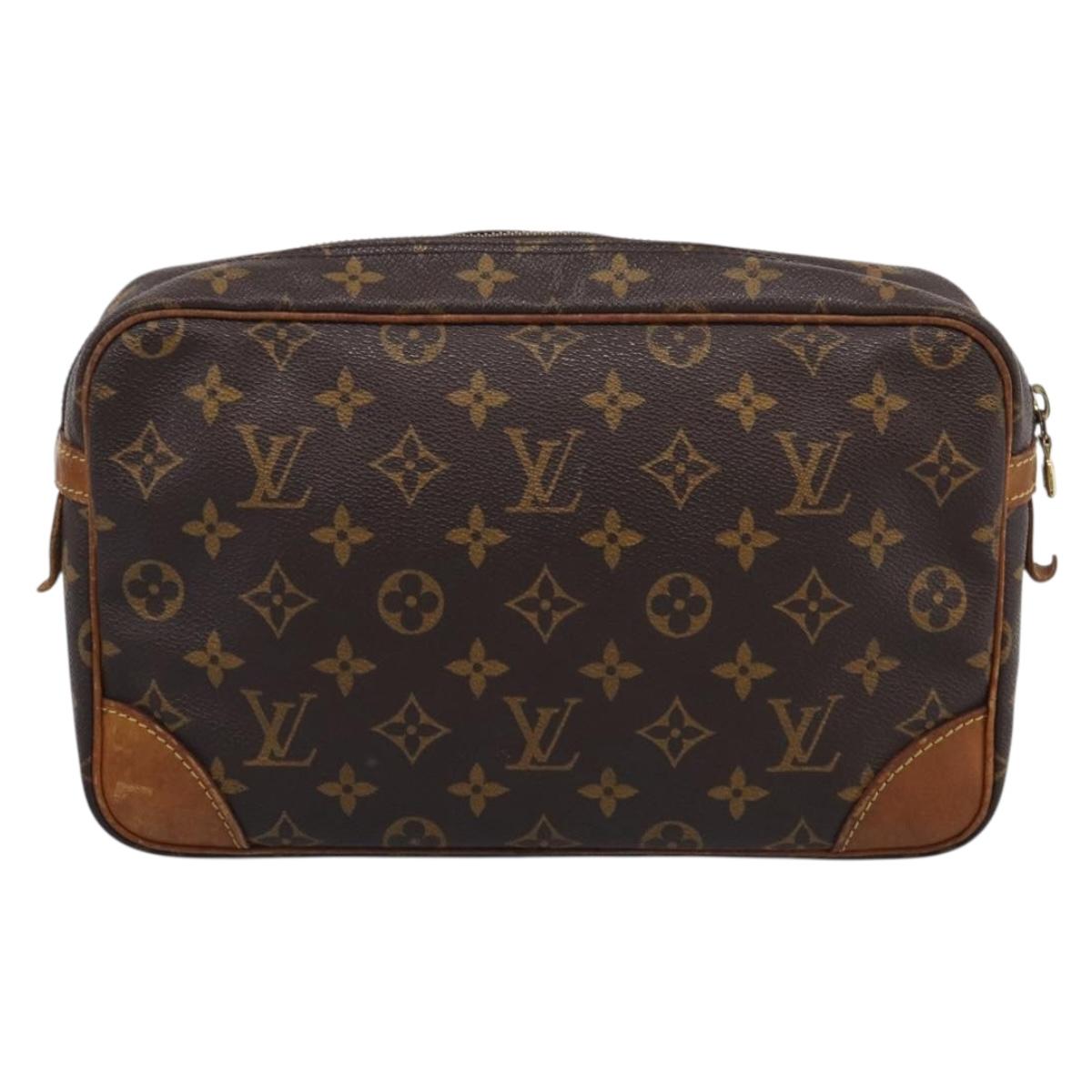 LOUIS VUITTON Monogram Compiegne 28 Clutch Bag M51845 LV Auth 213870