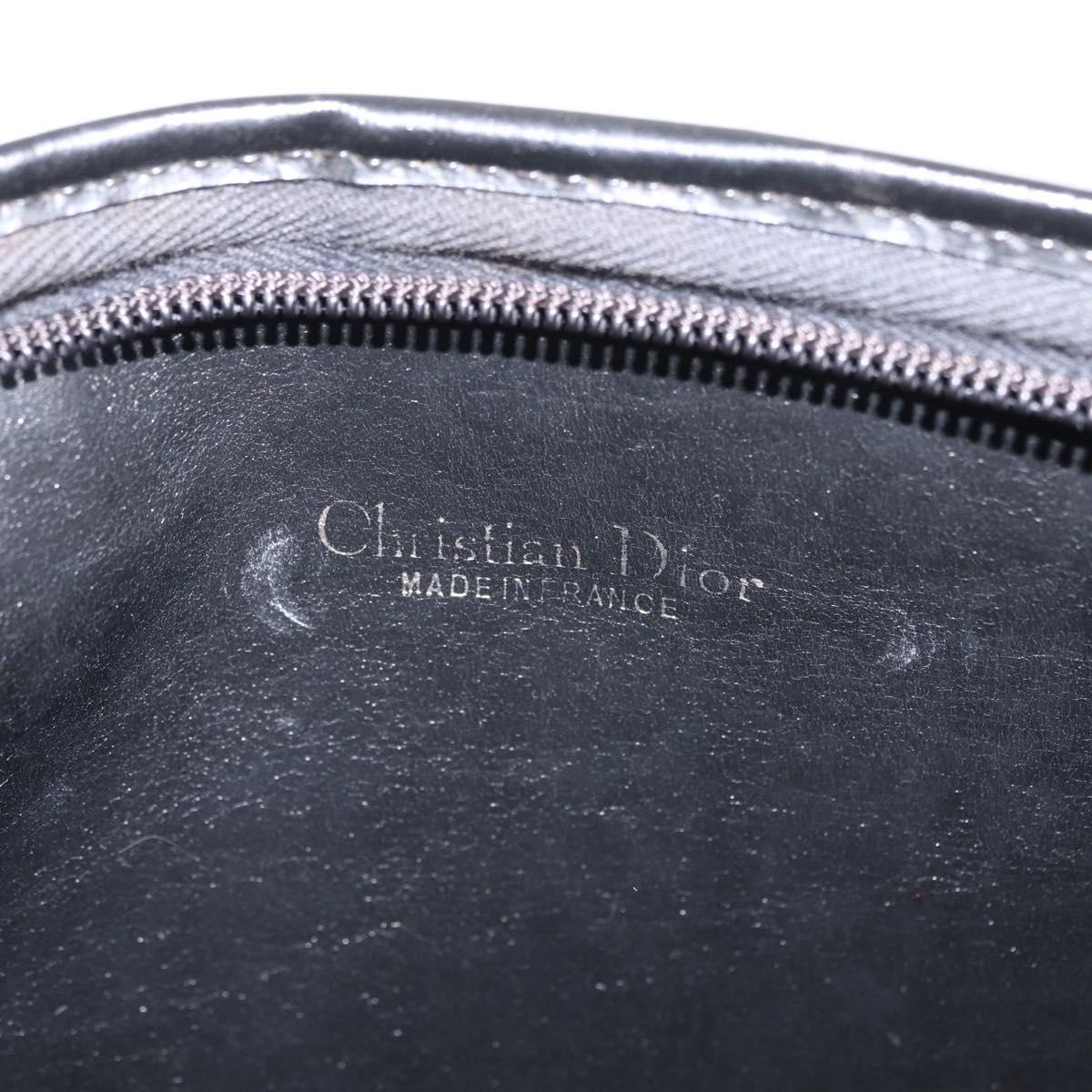 Christian Dior Trotter Canvas Shoulder Bag Beige Gold Auth 213877