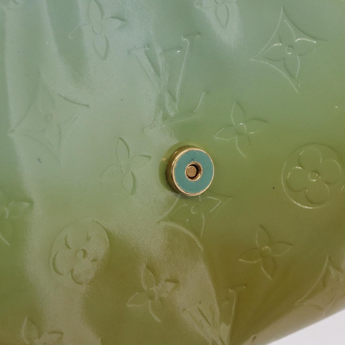 LOUIS VUITTON Vernis Thompson Street Bag Baby Blue M91009 LV Auth 213881
